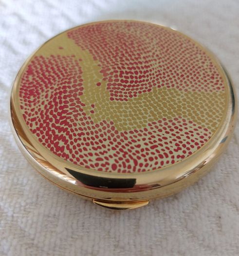 Vintage Coty 75th Anniversary L'Aimant Gold Plated Powder Compact