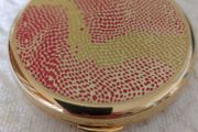 Vintage Coty 75th Anniversary L'Aimant Gold Plated Powder Compact