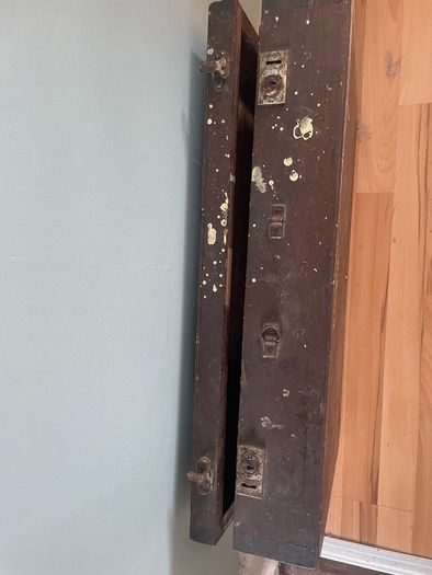 antique wooden suitcase