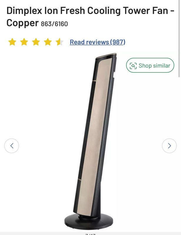 Dimplex Ion Fresh Cooling Tower Fan Copper For Sale in Dublin 8, Dublin  from damowalsh2000