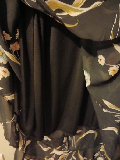 Floral dress with a waterfall jacket