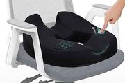 Donut Pillow Donut Cushion Chair Seat Cushion - The Memory Foam Firm Coccyx Pad You Need for Comfort During Long Sitting at Office Chairs, Gaming &amp; Car Seats!(A-Black, Standard)