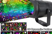 2021 Halloween Christmas Projector Lights, Outdoor Holiday Decorations,Halloween Led Projector Lights, 16 Patterns Waterproof Xmas Snowflake Snow Light, Party Garden laser Projection Lamp