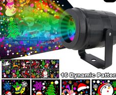 2021 Halloween Christmas Projector Lights, Outdoor Holiday Decorations,Halloween Led Projector Lights, 16 Patterns Waterproof Xmas Snowflake Snow Light, Party Garden laser Projection Lamp