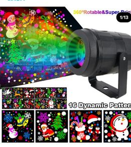 2021 Halloween Christmas Projector Lights, Outdoor Holiday Decorations,Halloween Led Projector Lights, 16 Patterns Waterproof Xmas Snowflake Snow Light, Party Garden laser Projection Lamp