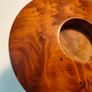 A pair of Burr Walnut tea light holders and burr lidded container Image 8