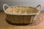 Faux Pearl Beaded Basket
