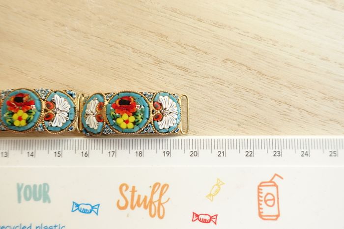 Vintage Italian Micro Mosaic Bracelet.