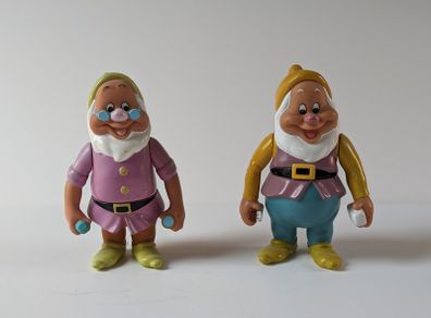1990s Snow White Seven Dwarfs Figurine rubber toy figures