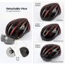 Shinmax M/L 57-62cm Bike Helmet Men Women with Detachable Magnetic Goggles and LED Rear Light,CPSC CPC Certificated Bicycle Helmet Adjustable Size Road Mountain Bike Helmet Lightweight Cycling Helmet Image 3