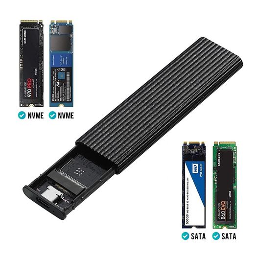 M.2 Nvme & Sata Ssd Enclosure Case Usb 3.2, B-key M-key B+m Key
