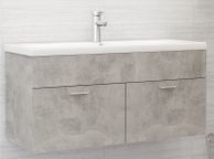 main image for ad Sink Cabinet with Built-in Basin Concrete Grey Chipboard
