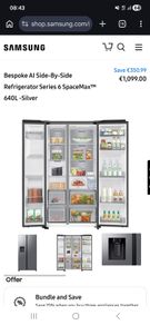 Samsung Fridge freezer 488L - Black