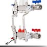 BRAND NEW 2-Branch PEX Radiant Floor Heating Manifold 1/2" Pex Manifold With Flow Meters Stainless Steel Radiant Floor Manifold Set Image 3