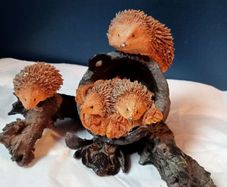 Bowbrook Studios Hedgehogs Family Ornament