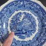 Fabulous Set of Five Mason's Ironstone Blue Vista 8 Inch Salad Plates in Excellent Vintage Condition, Circa 1950 Image 10