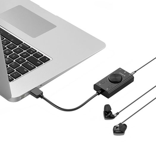 ORICO Multifunction USB External Digital Stereo Sound Card (3 AUX+Full Sound Control) (For PC/Laptop/PS/Mobile/Tablet) (Brand New/Warranty)
