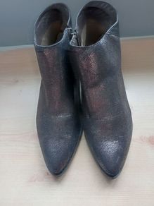 Vanessa Wu Shimmering Effect Ankle Boots Size 6.5