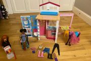 Barbie House Playset with Dolls