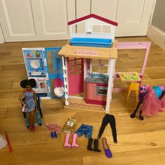 Barbie House Playset with Dolls
