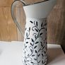 Vintage Shabby Chic Enamel Jug Pitcher Image 3