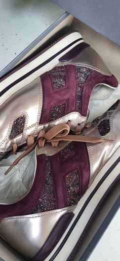 HOGAN leather trainers Sz 40 (Fit 7UK) - Rrp 320 (New)