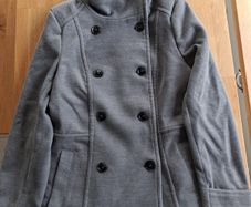 H&M Grey double breasted long jacket