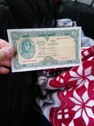 1974 Ireland One Pound Banknote
