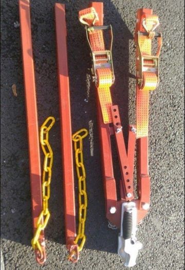 Heavy duty Towing a frame dolly transport recovery
