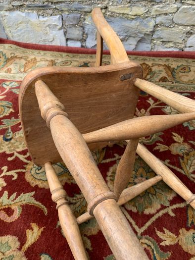 Antique Elm Kitchen Chair.