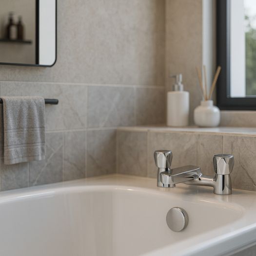 Vitality Chrome Bath Filler Mixer Tap | Manual Dual Control