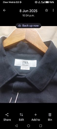 Zara Shirts 1 Black & 1 Navy