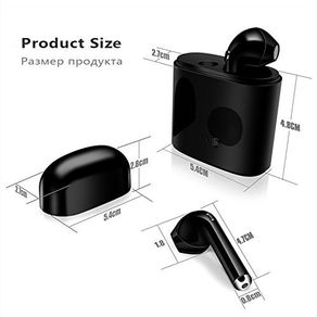 Smart Wireless Bluetooth Earphone with Charging Box - Black