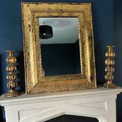 mirror with matching candle sticks