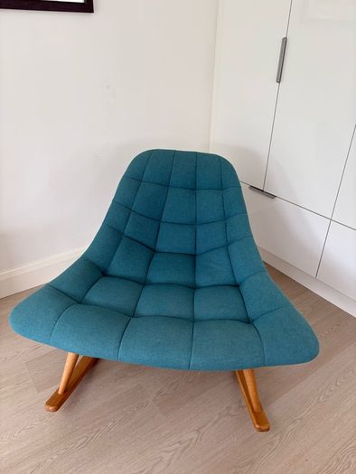 Kolton Rocking Chair Teal Blue - Made.com