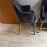 3 cushioned grey island chairs Image 2