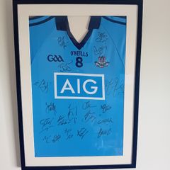 Framed signed Dublin match jersey
