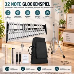 32 Note Glockenspiel Xylophone with Stand Carry Bag