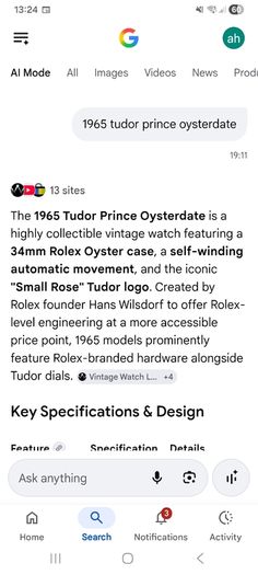 Tudor Prince Oysterdate