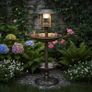 Solar LED Decorative Bird Bath Sun Garden Fountain Weatherproof Plastic 39x96 Cm Outdoor Water Feature with Integrated Pump Image 2