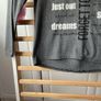 Bnwt Elie charcoal grey embelished top one size long sleeve top Image 8