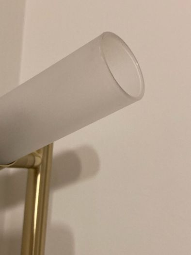 Floor Lamp Gold and Frosted Glass