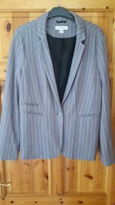 Grey Pinstripe Blazer