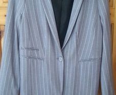 Grey Pinstripe Blazer
