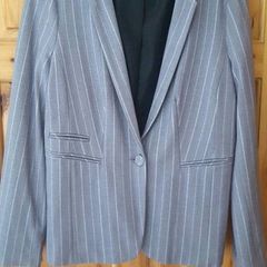 Grey Pinstripe Blazer