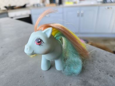 My Little Pony G1 Baby Rainribbon - Licorne Arc-en-ciel Vintage 80s Hasbro