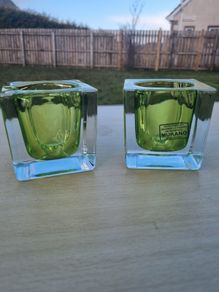 Pair of Murano glass candlesticks
