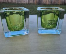 Pair of Murano glass candlesticks
