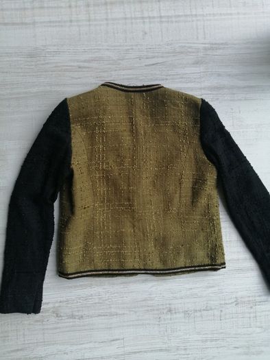 Mango green black blazer jacket. size L 12 /14