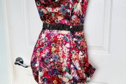 Uttam Boutique Red Floral Dress Size 8/10